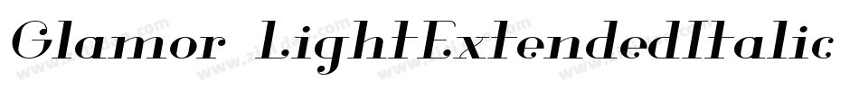 Glamor-LightExtendedItalic字体转换