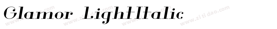 Glamor-LightItalic字体转换