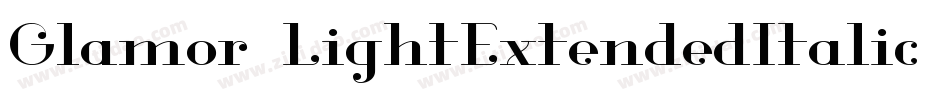 Glamor-LightExtendedItalic字体转换