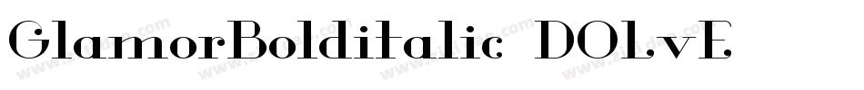GlamorBolditalic-DOLvE字体转换
