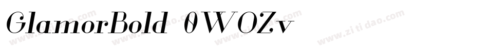 GlamorBold-0WOZv字体转换