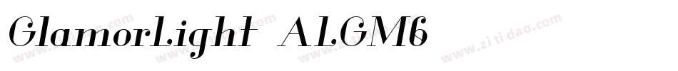 GlamorLight-ALGM6字体转换