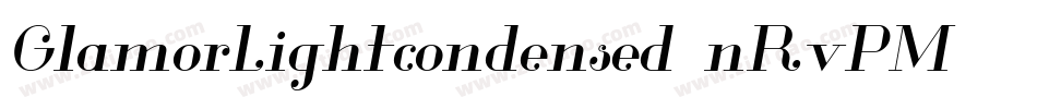 GlamorLightcondensed-nRvPM字体转换