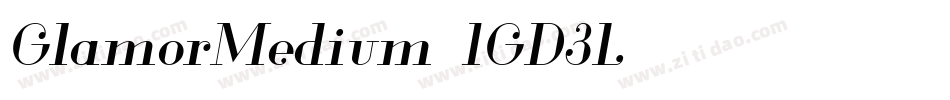 GlamorMedium-1GD3L字体转换