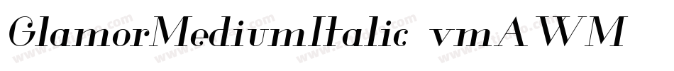 GlamorMediumItalic-vmAWM字体转换