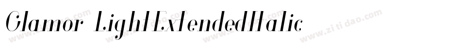 Glamor-LightExtendedItalic字体转换