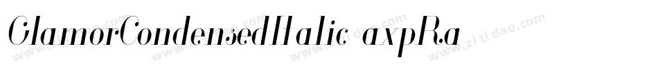 GlamorCondensedItalic-axpRa字体转换