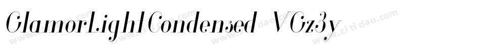 GlamorLightCondensed-VGz3y字体转换