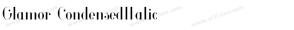 Glamor-CondensedItalic字体转换