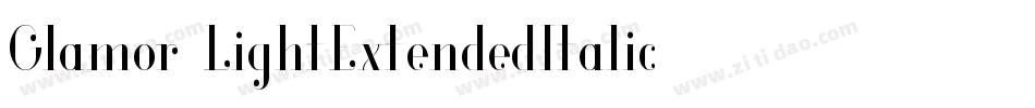 Glamor-LightExtendedItalic字体转换