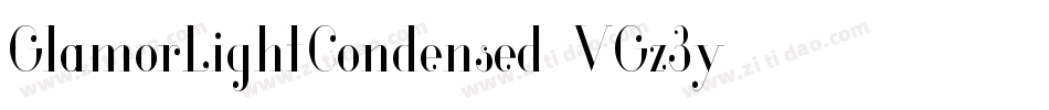 GlamorLightCondensed-VGz3y字体转换