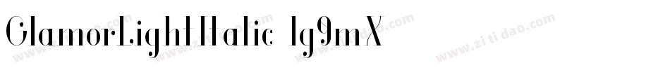 GlamorLightItalic-lg9mX字体转换