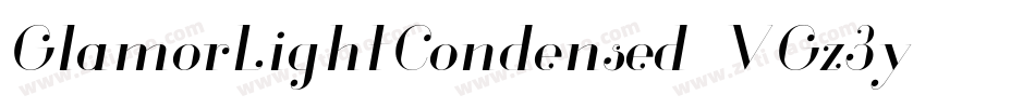 GlamorLightCondensed-VGz3y字体转换