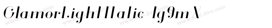 GlamorLightItalic-lg9mX字体转换