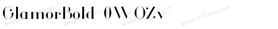 GlamorBold-0WOZv字体转换