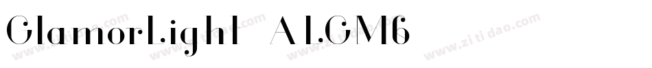GlamorLight-ALGM6字体转换