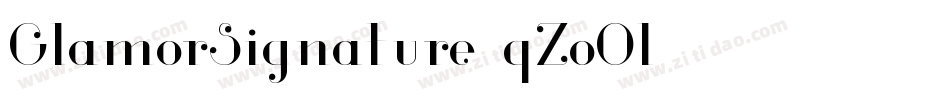 GlamorSignature-qZoOl字体转换