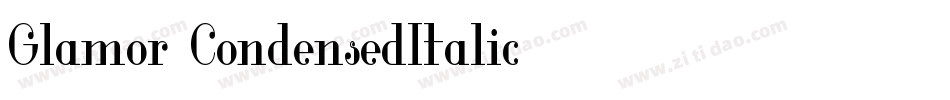 Glamor-CondensedItalic字体转换