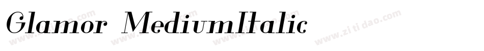 Glamor-MediumItalic字体转换