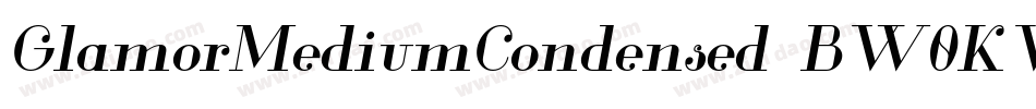 GlamorMediumCondensed-BW0KV字体转换