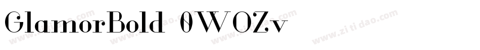 GlamorBold-0WOZv字体转换
