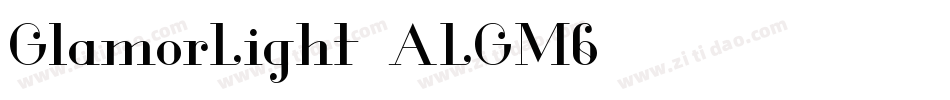 GlamorLight-ALGM6字体转换