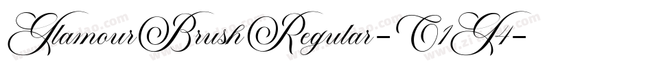 GlamourBrushRegular-O1G4字体转换