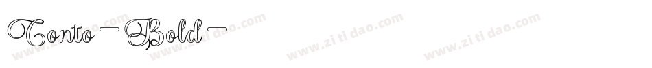 Conto-Bold字体转换