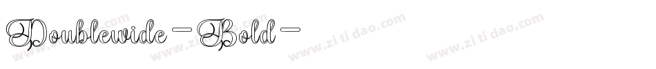Doublewide-Bold字体转换