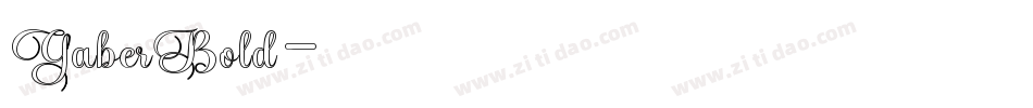 GaberBold字体转换