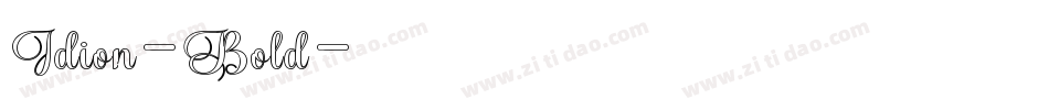 Idion-Bold字体转换