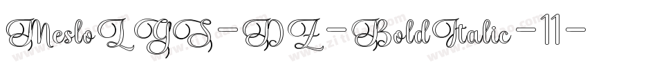 MesloLGS-DZ-BoldItalic-11字体转换