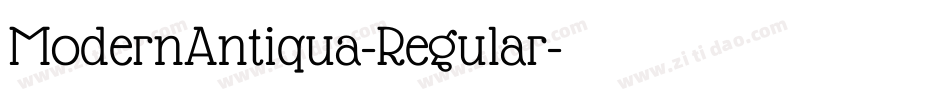 ModernAntiqua-Regular字体转换