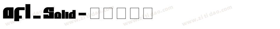 AFL_Solid字体转换