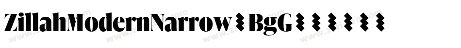 ZillahModernNarrow-BgG字体转换