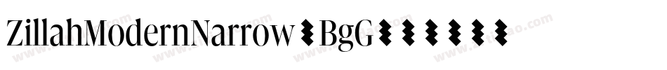ZillahModernNarrow-BgG字体转换