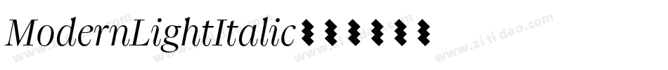 ModernLightItalic字体转换