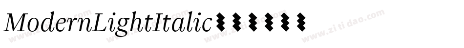 ModernLightItalic字体转换