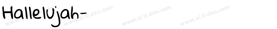 Hallelujah字体转换
