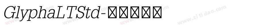 GlyphaLTStd字体转换