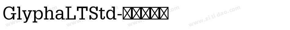 GlyphaLTStd字体转换