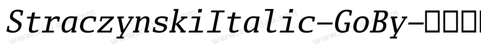 StraczynskiItalic-GoBy字体转换