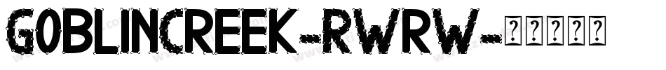 GoblinCreek-RWrW字体转换