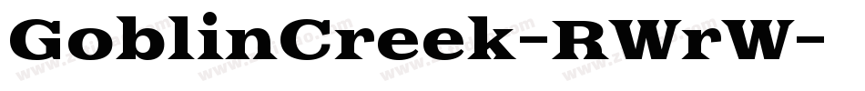 GoblinCreek-RWrW字体转换
