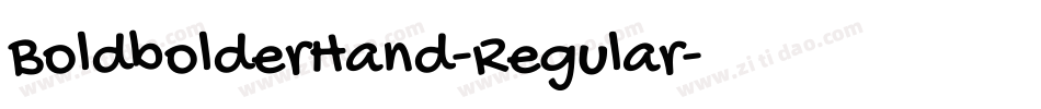 BoldbolderHand-Regular字体转换