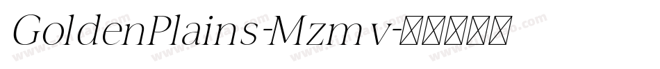 GoldenPlains-Mzmv字体转换