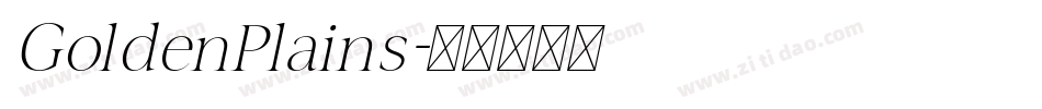 GoldenPlains字体转换