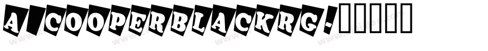a_CooperBlackRg字体转换