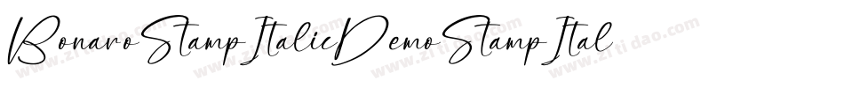 BonaroStampItalicDemoStampItalic-Wyp6G字体转换