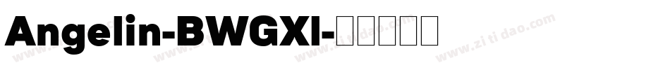 Angelin-BWGXl字体转换